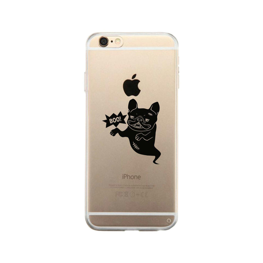 Boo French Bulldog Ghost Clear Phone Case