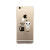 Trick-Or-Treat Skeleton Black Cat Clear Phone Case