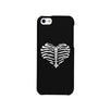 Skeleton Heart Black Phone Case