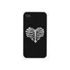 Skeleton Heart Black Phone Case