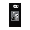 Trick-Or-Treat Skeleton Black Cat Black Phone Case