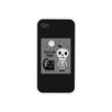 Trick-Or-Treat Skeleton Black Cat Black Phone Case