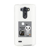 Trick-Or-Treat Skeleton Black Cat White Phone Case