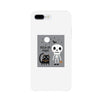 Trick-Or-Treat Skeleton Black Cat White Phone Case