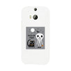 Trick-Or-Treat Skeleton Black Cat White Phone Case