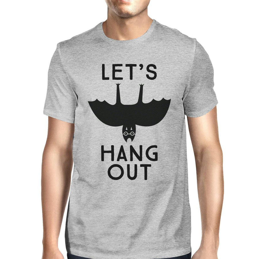 Let's Hang Out Bat Mens Grey Shirt