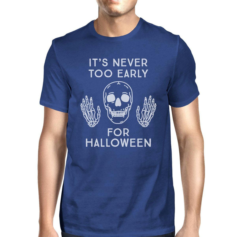 It's Never Too Early For Halloween Mens Royal Blue Shirt