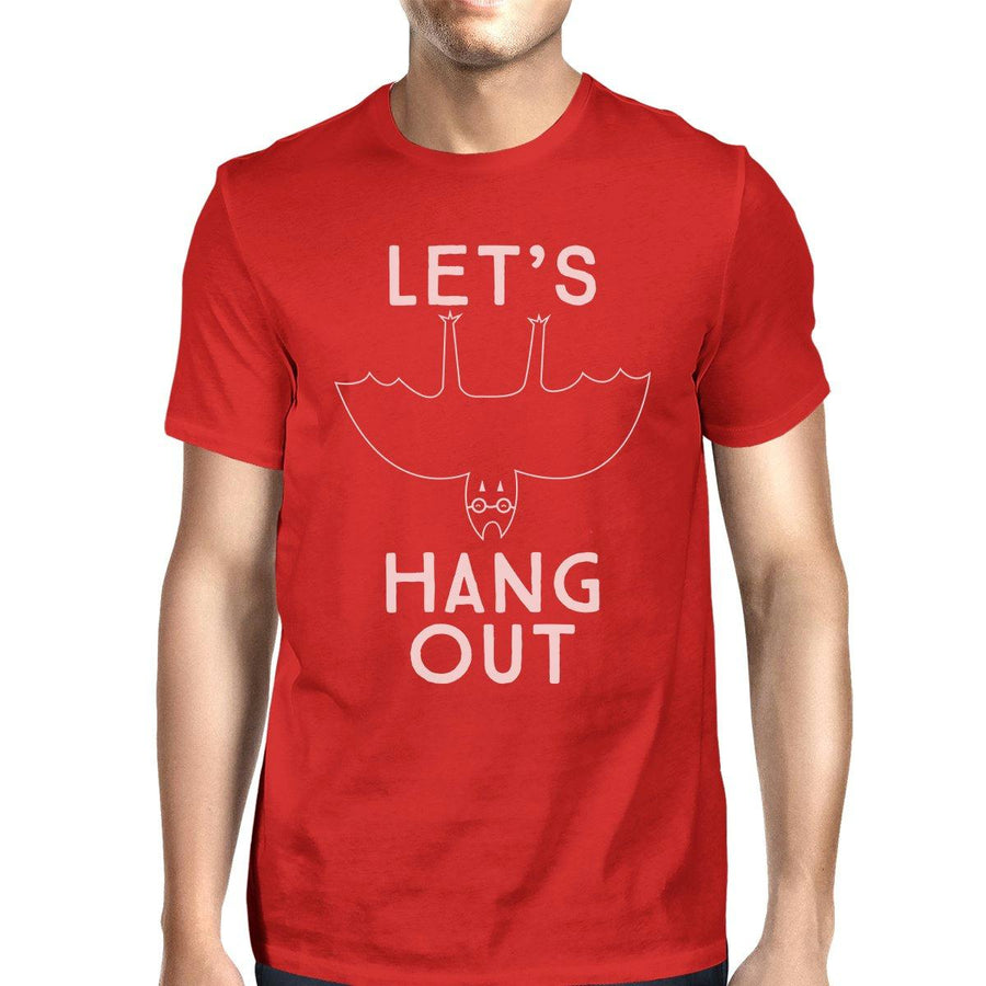 Let's Hang Out Bat Mens Red Shirt