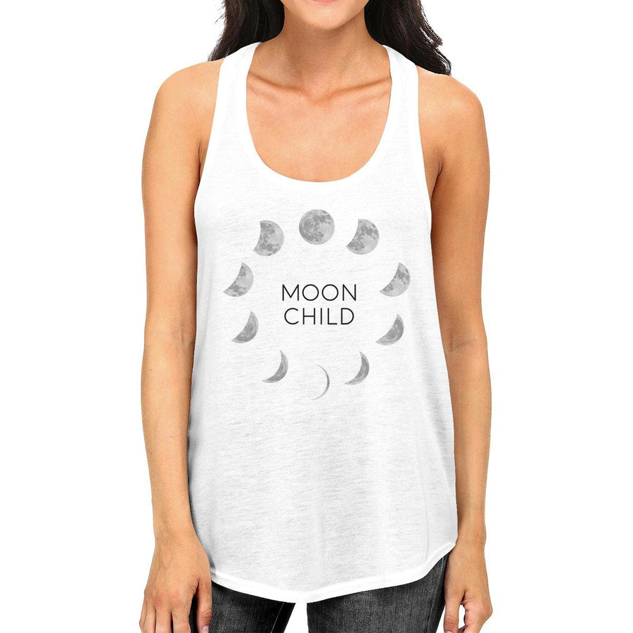 Moon Child Womens White Tank Top