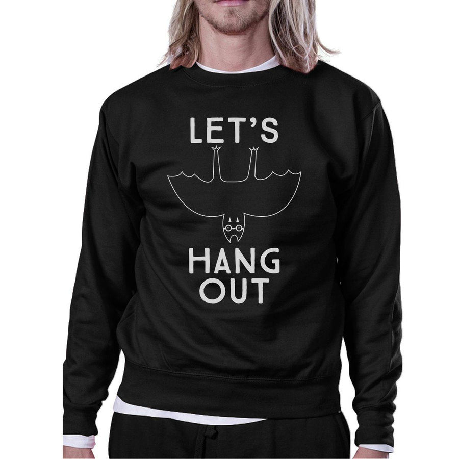 Let's Hang Out Bat Black Sweatshirt