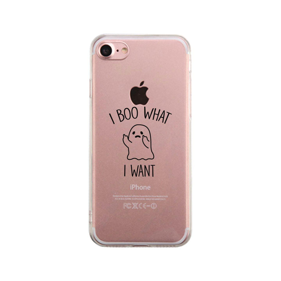 I Boo What I Want Ghost Clear Phone Case