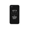 Let's Hang Out Bat Black Phone Case