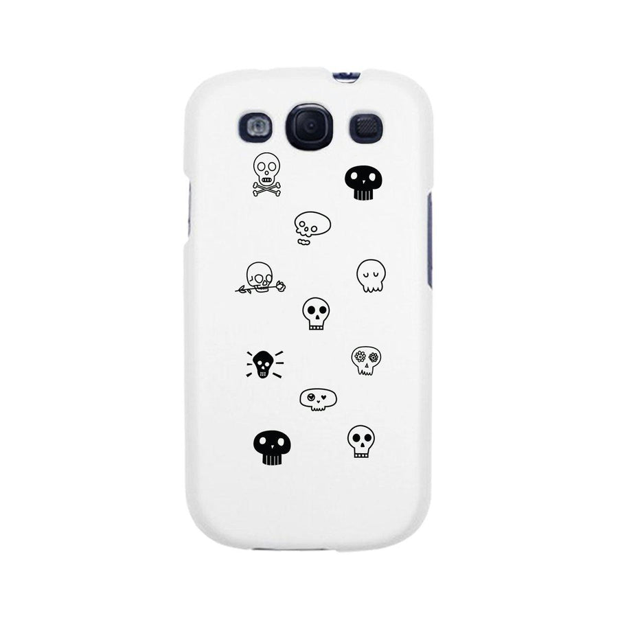 Skull Pattern White Phone Case