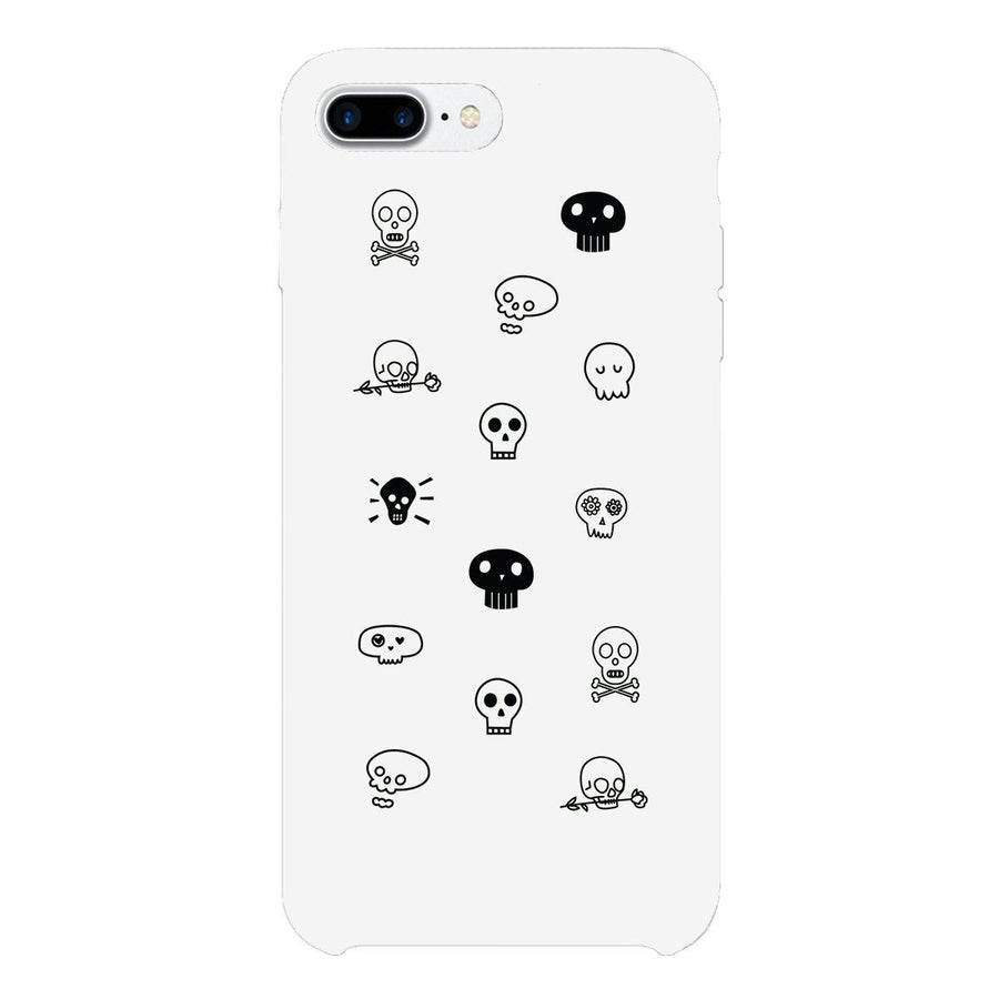 Skull Pattern White Phone Case