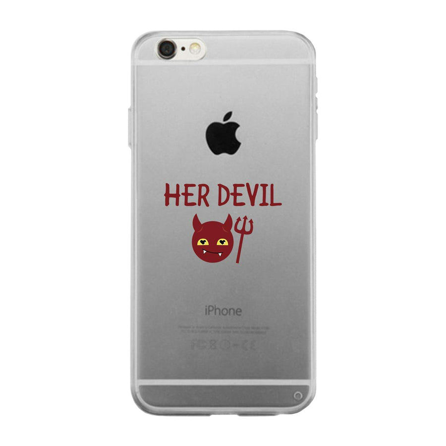 Her Devil-Left Clear Phone Case