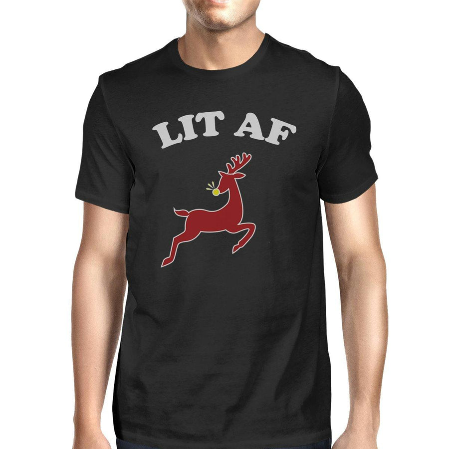 Lit Af Mens Black Shirt