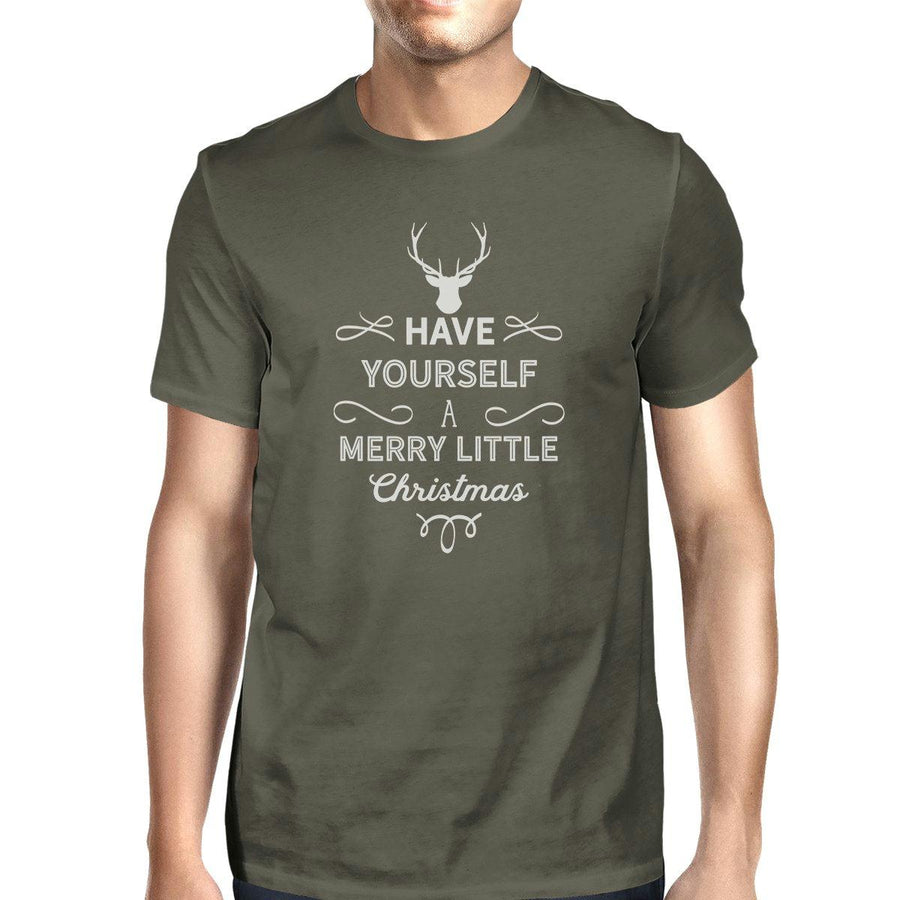 Have Yourself A Merry Little Christmas Mens Dark Grey Shirt