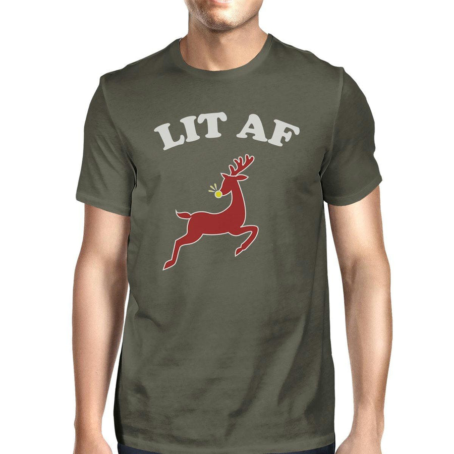 Lit Af Mens Dark Grey Shirt