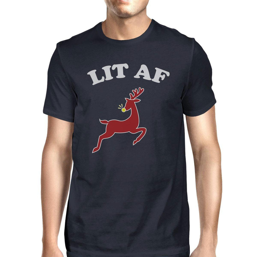 Lit Af Mens Navy Shirt