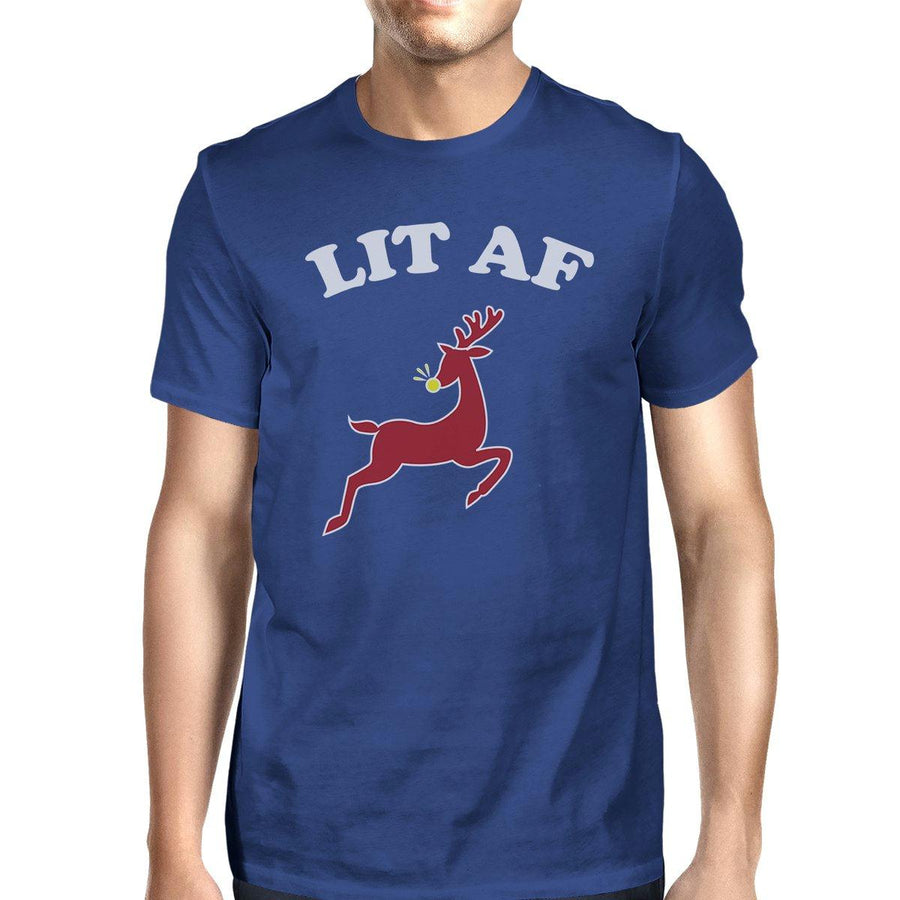 Lit Af Mens Royal Blue Shirt