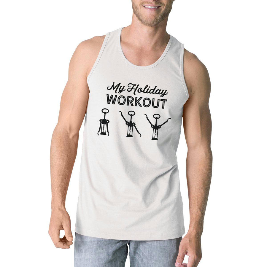 My Holiday Workout Mens White Tank Top