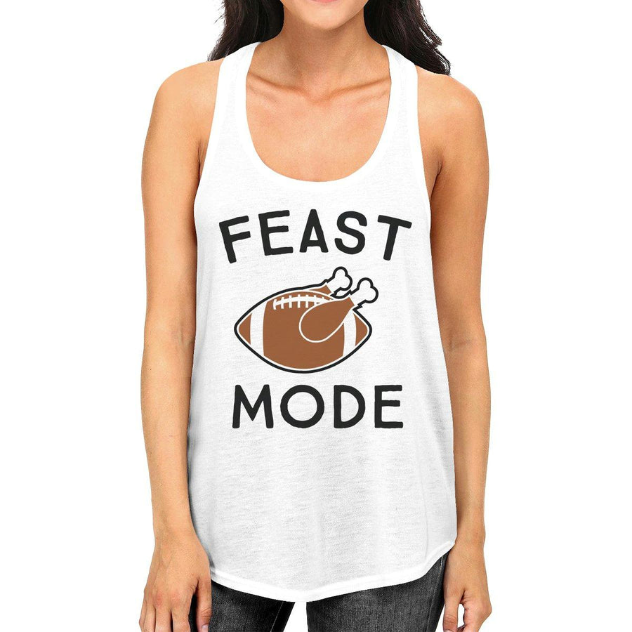 Feast Mode Womens White Tank Top