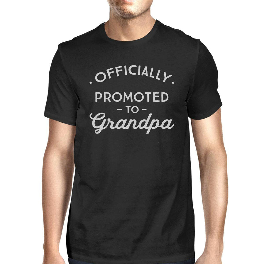 Officially Promoted To Grandpa Mens Black Shirt