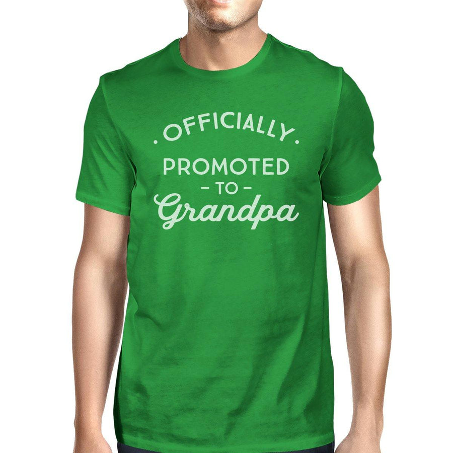 Officially Promoted To Grandpa Mens Green Shirt