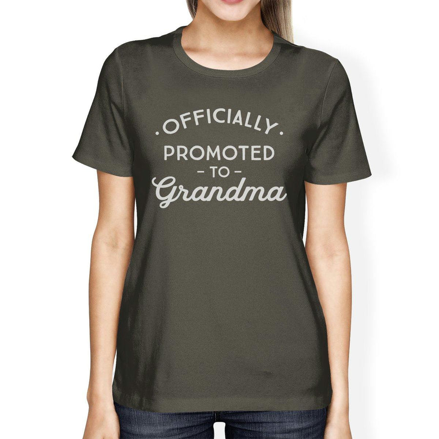 Officially Promoted To Grandma Womens Dark Grey Shirt