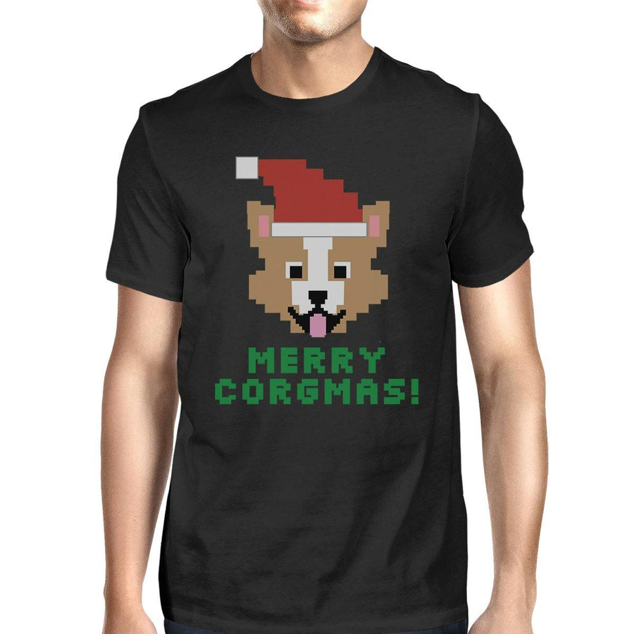 Merry Corgmas Corgi Mens Black Shirt