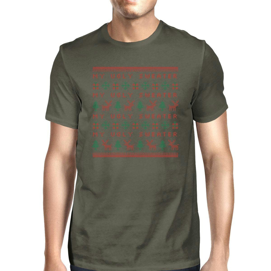 My Ugly Sweater Pattern Mens Dark Grey Shirt