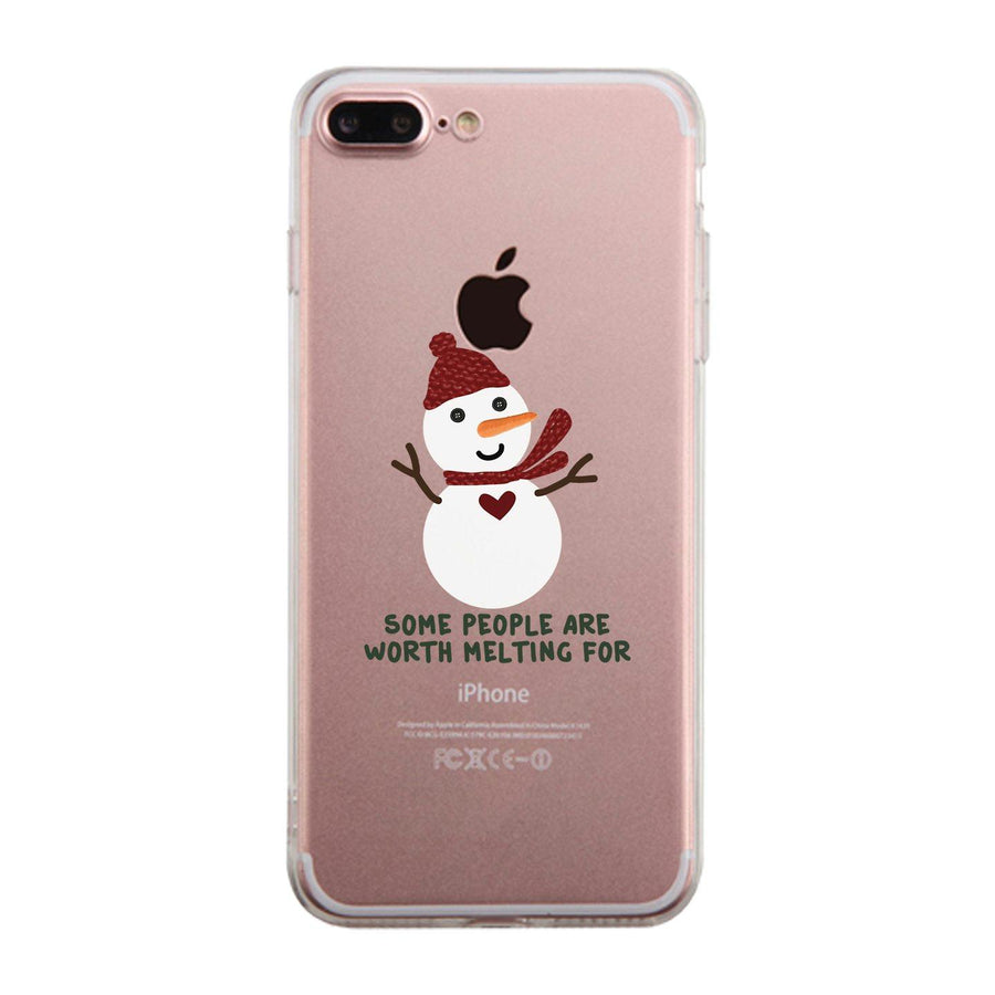 Some People Are Worth Melting For Snowman Clear Phone Case