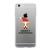 Merry Corgmas Corgi Clear Phone Case