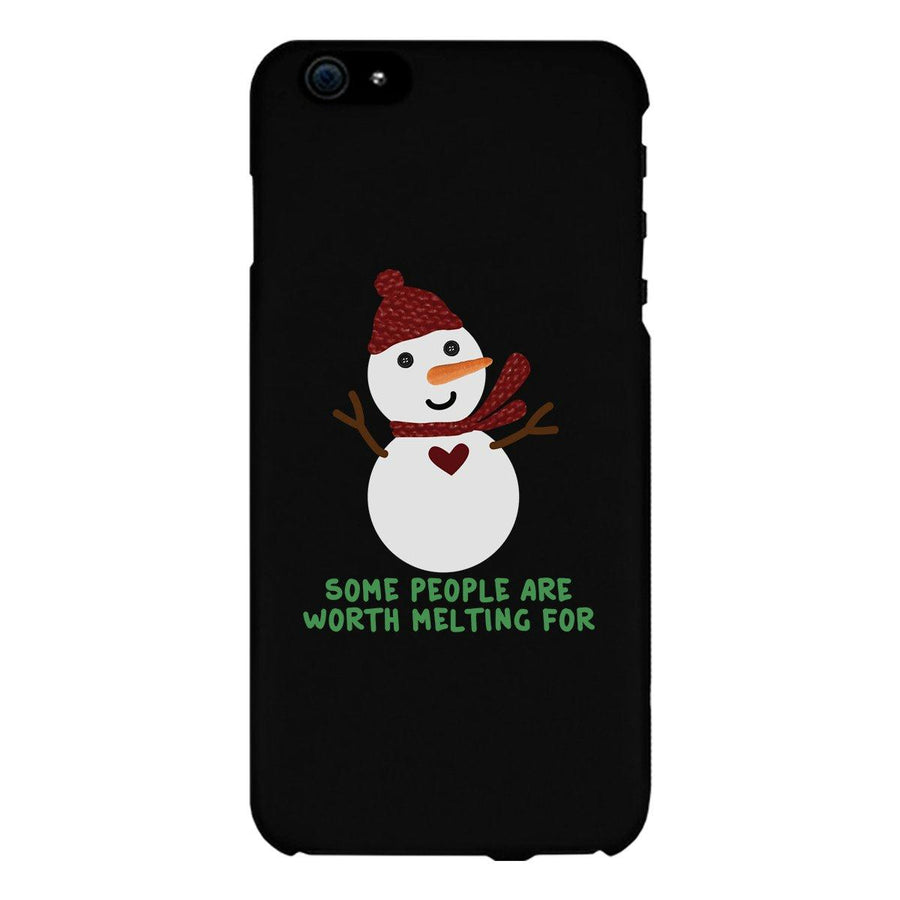 Some People Are Worth Melting For Snowman Black Phone Case