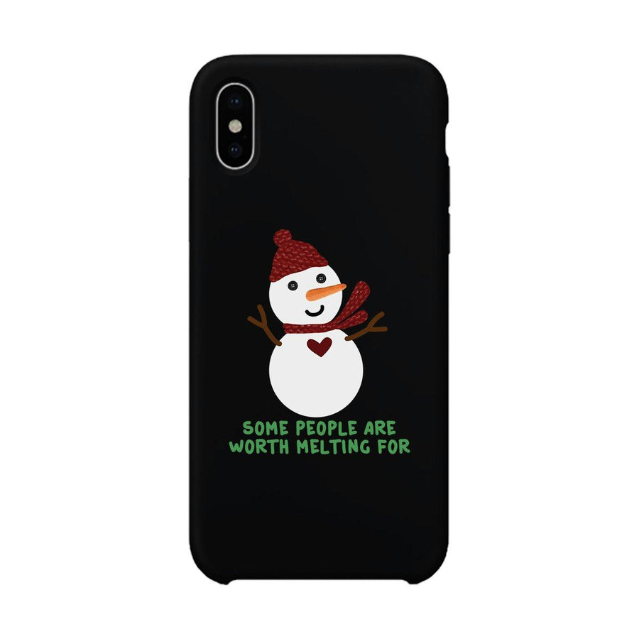 Some People Are Worth Melting For Snowman Black Phone Case