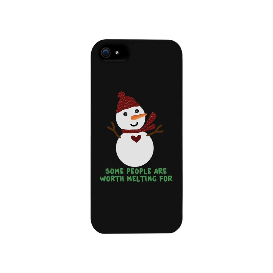 Some People Are Worth Melting For Snowman Black Phone Case