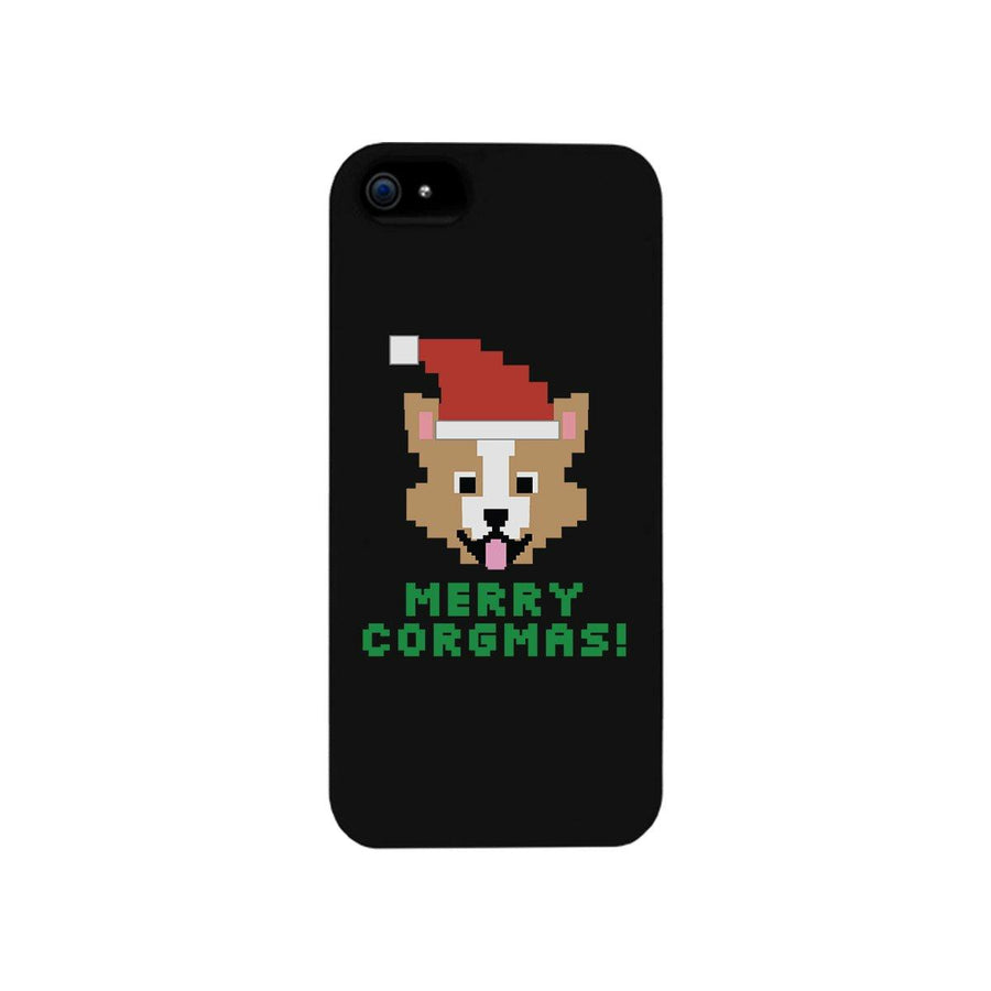 Merry Corgmas Corgi Black Phone Case