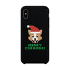 Merry Corgmas Corgi Black Phone Case