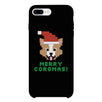 Merry Corgmas Corgi Black Phone Case