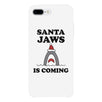 Santa Jaws Is Coming White Phone Case