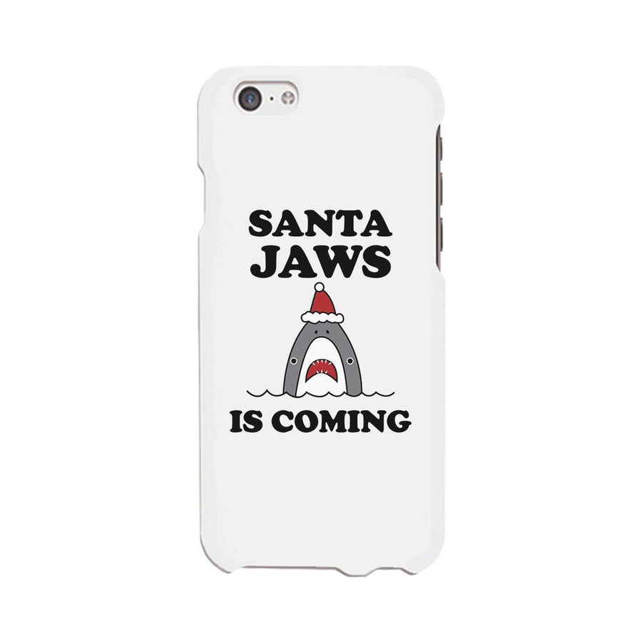 Santa Jaws Is Coming White Phone Case