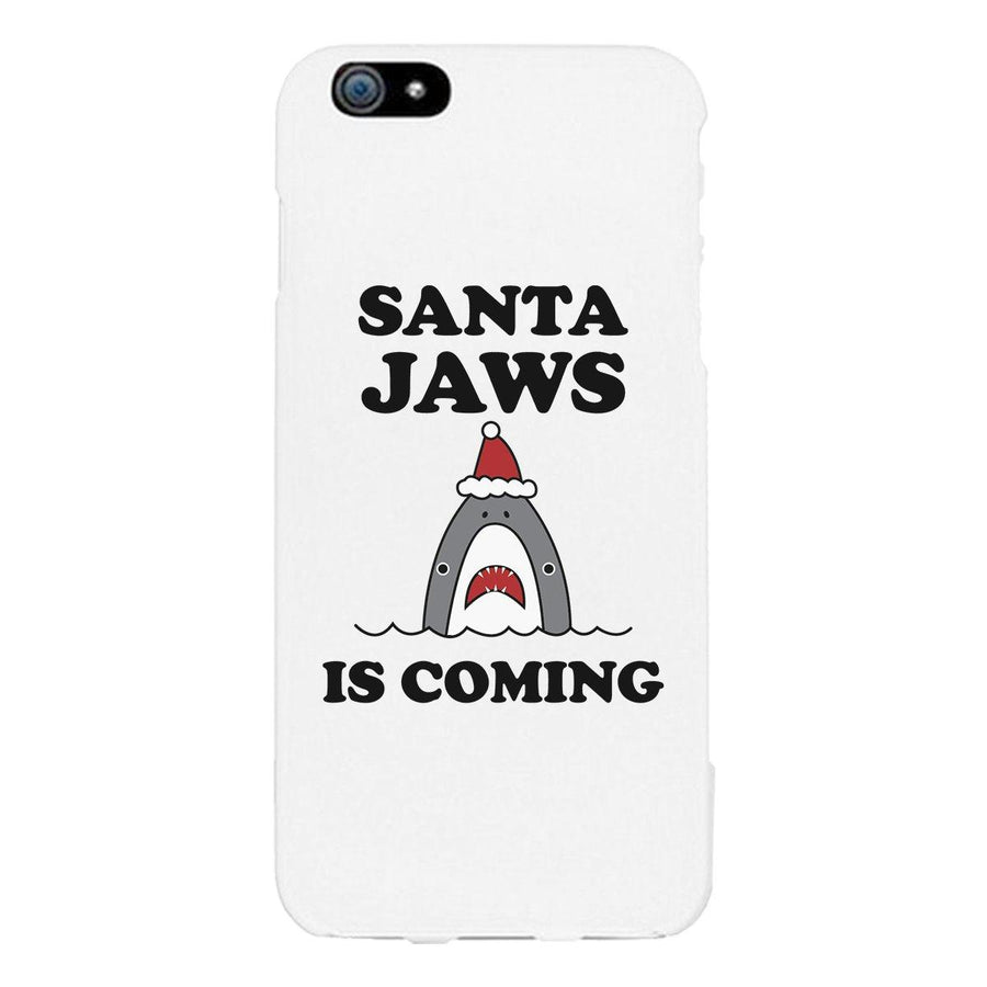 Santa Jaws Is Coming White Phone Case