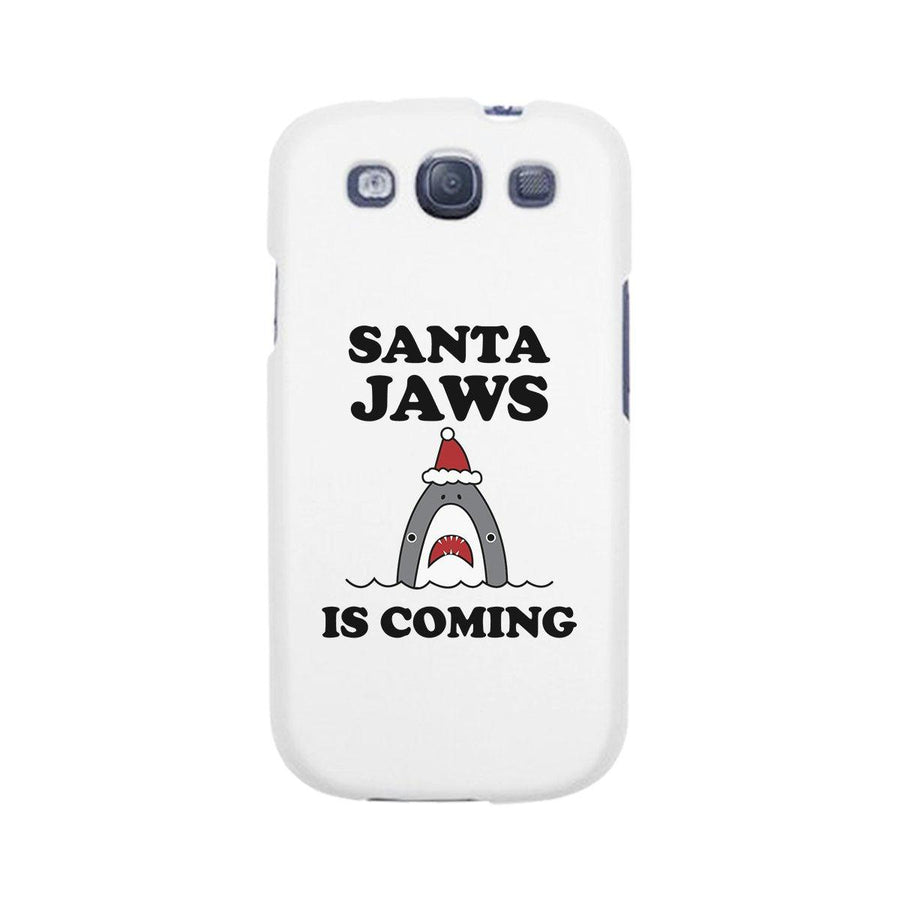 Santa Jaws Is Coming White Phone Case