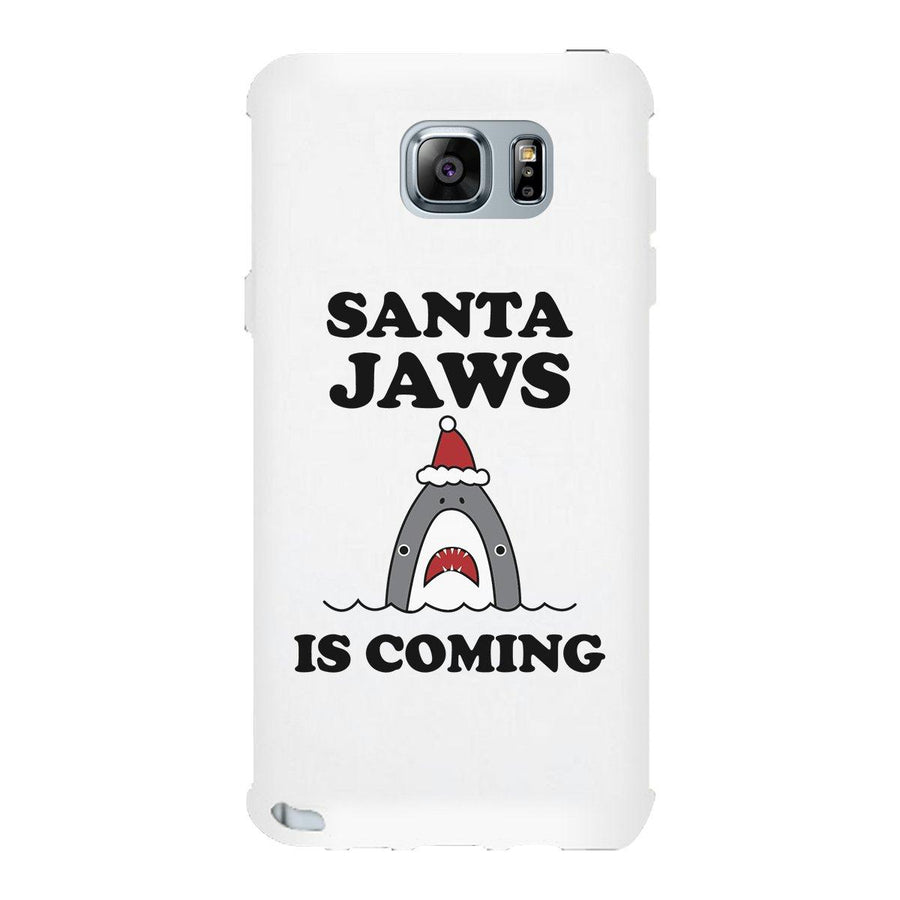 Santa Jaws Is Coming White Phone Case