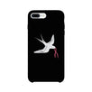 Pink Ribbon And Swallows Birds Black Phone Case