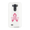 Hope Strength Courage White Phone Case