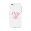 Pink Ribbon Heart White Phone Case