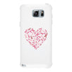 Pink Ribbon Heart White Phone Case