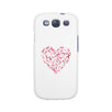 Pink Ribbon Heart White Phone Case