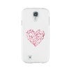 Pink Ribbon Heart White Phone Case